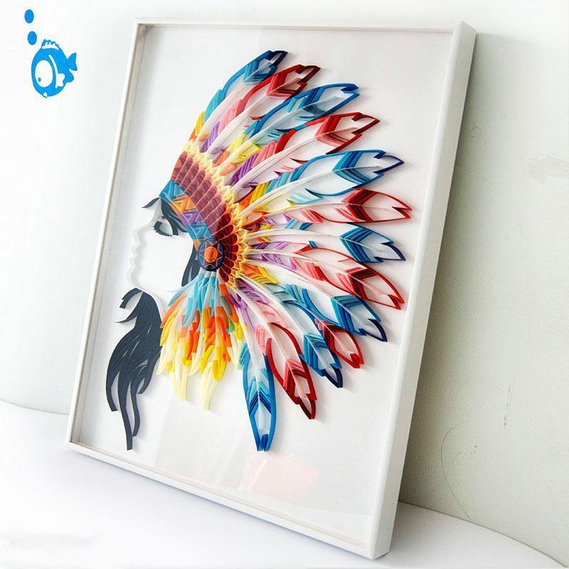 Quilling paper painting Kit - Indian
