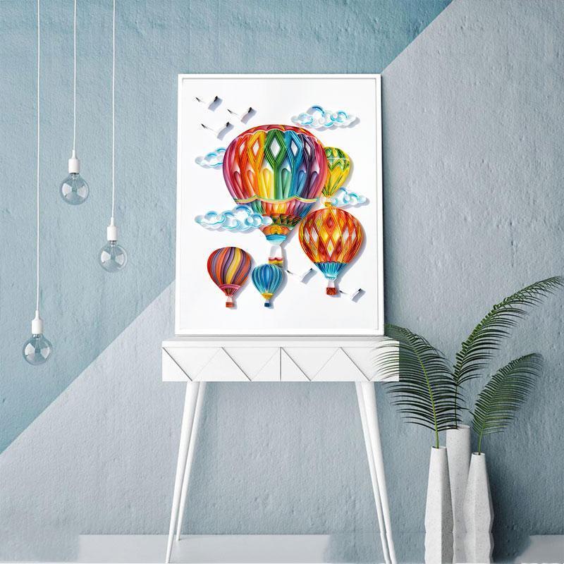 Quilling paper painting Kit - Balloon