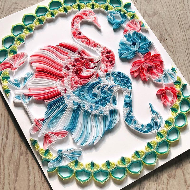 Quilling paper painting Kit - SWAN