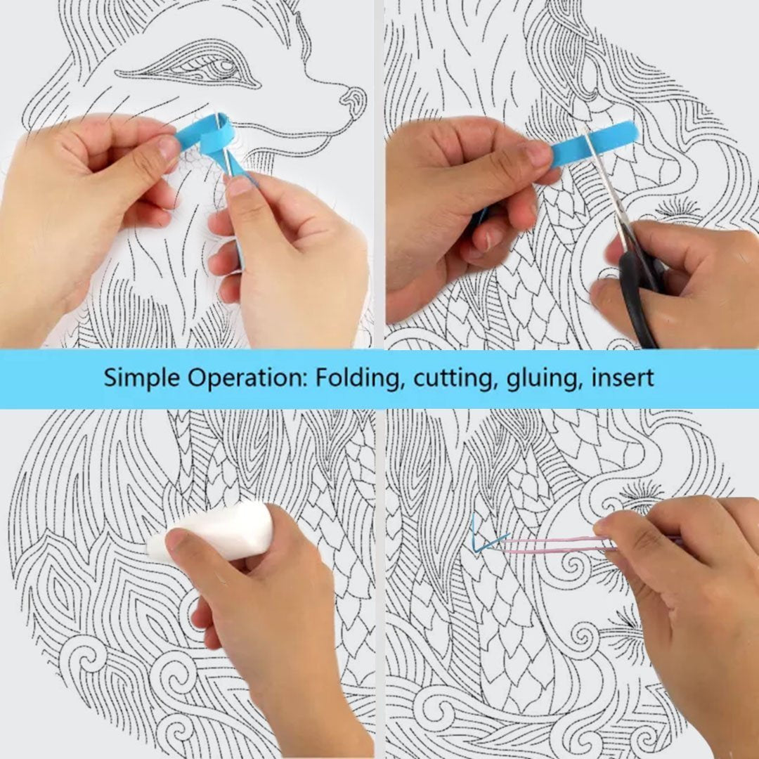 Quilling paper painting Kit - FOX