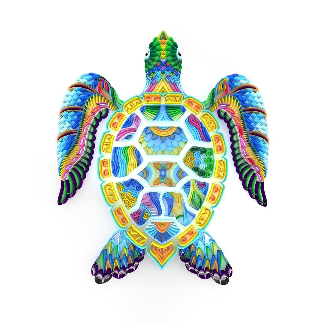 Quilling paper painting Kit - Sea turtle