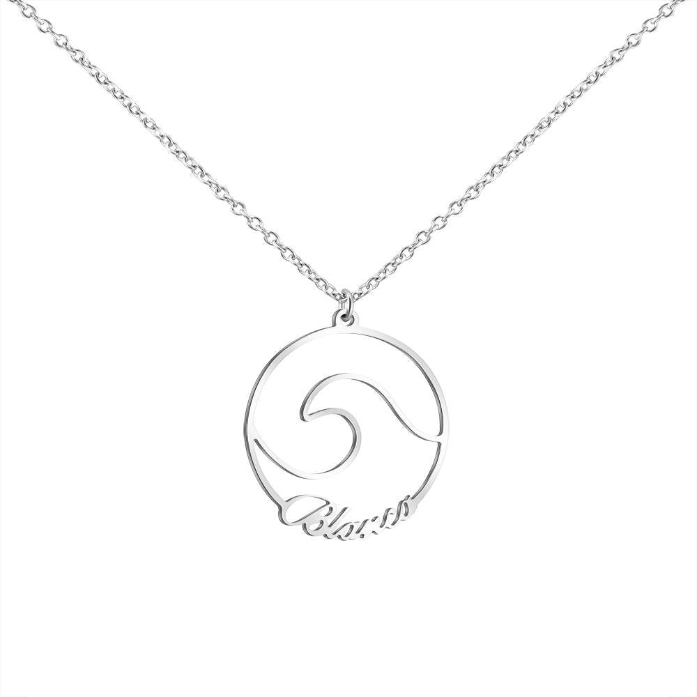 Wave Name Necklace