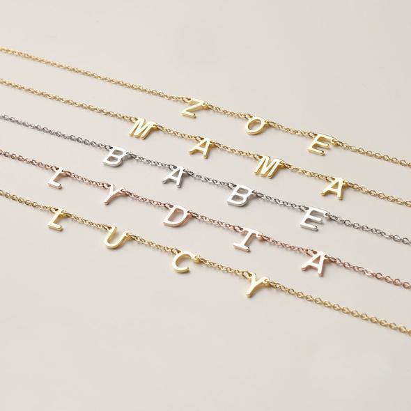Mother's Day Gift A to Z Initial Choker Necklace Personalized Letter Name Necklace