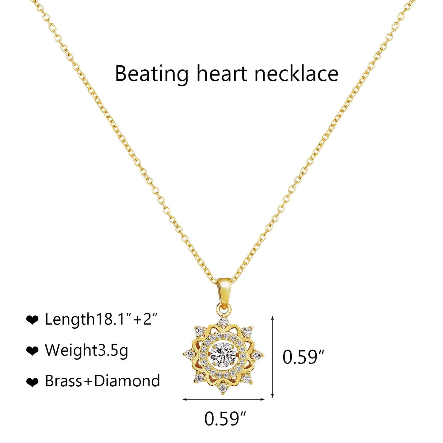Beating heart Light luxury smart necklace