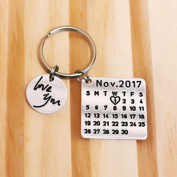 Valentine’s Day Gift Personalized Calendar Keychain