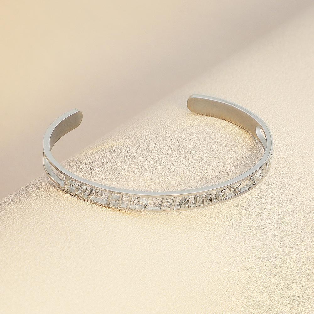 Mother's Day Gift Personalized hollow engraved bracelet