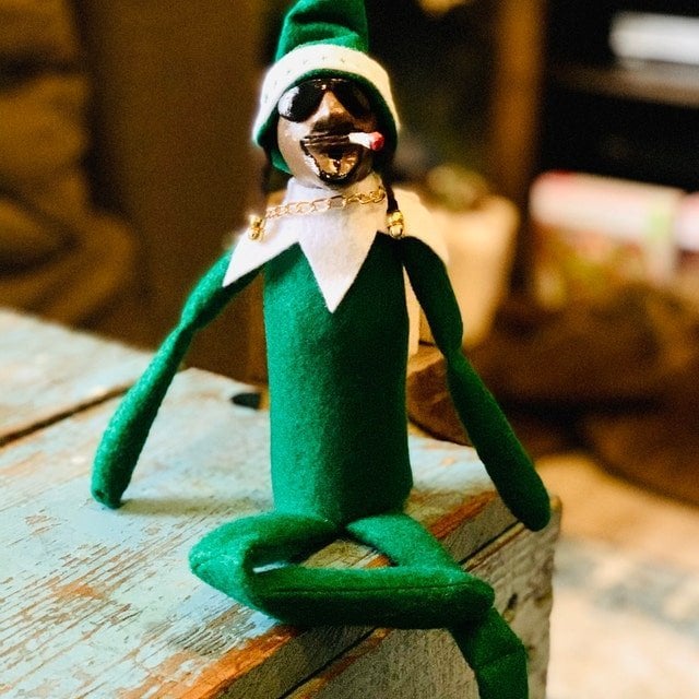Valentine's Day Gift Snoop On A Stoop Christmas Elf Doll