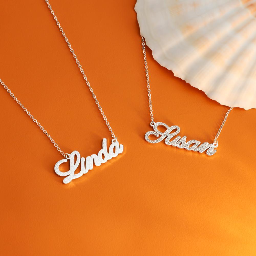 Mother's Day Gift Sparkling Diamond Personlized Name Necklace