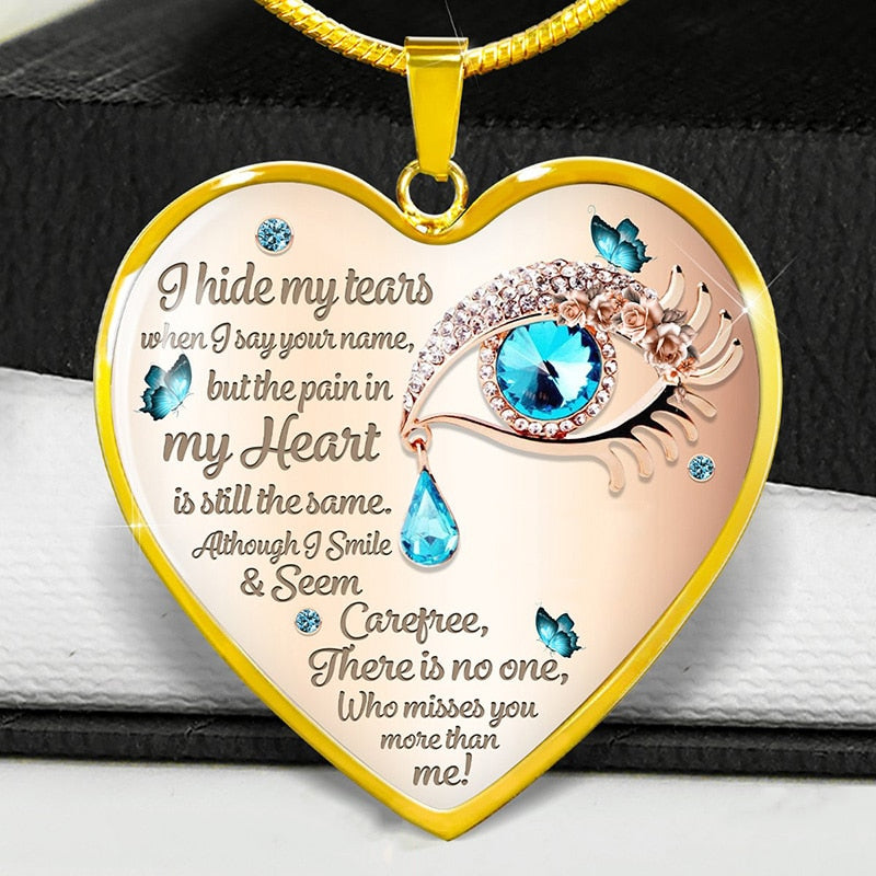 Hide My Tears - My Heart Stopped Necklace
