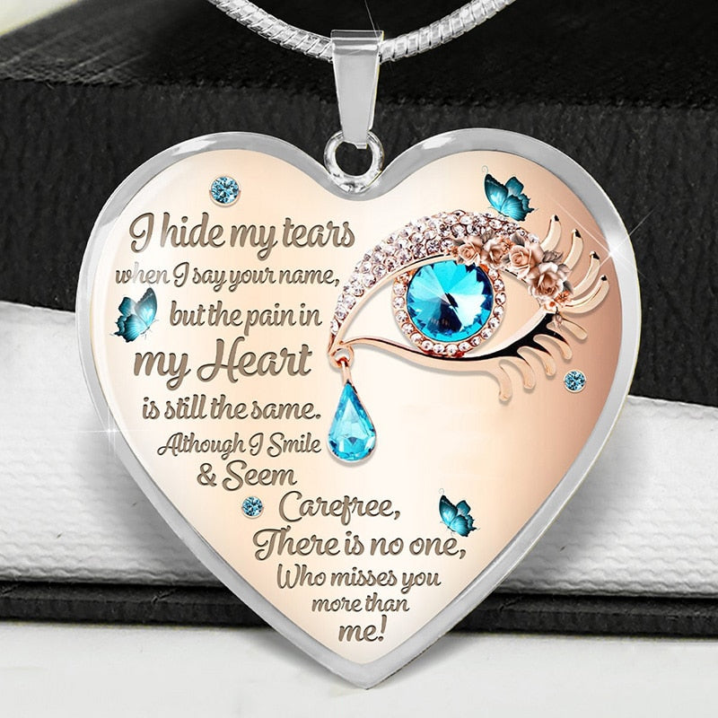 Hide My Tears - My Heart Stopped Necklace