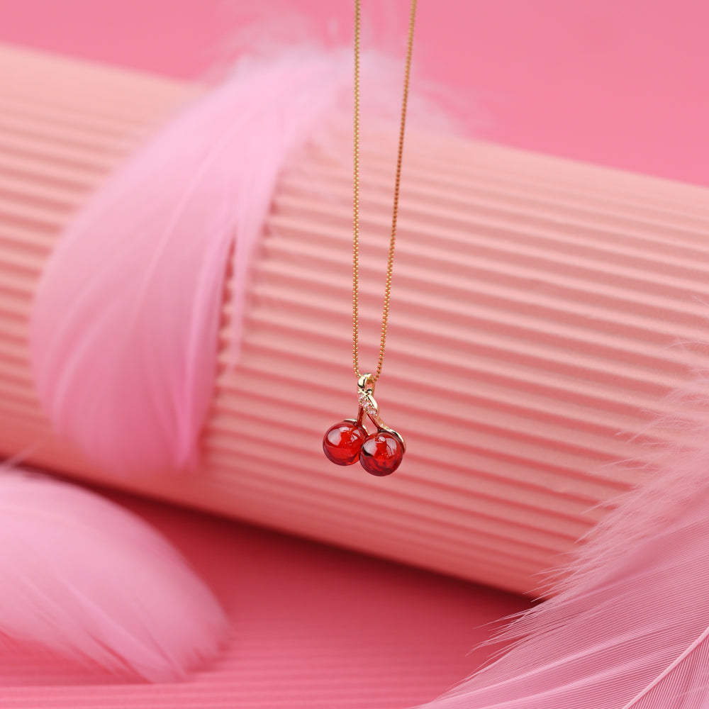 Cherry Stud Earrings/Necklace
