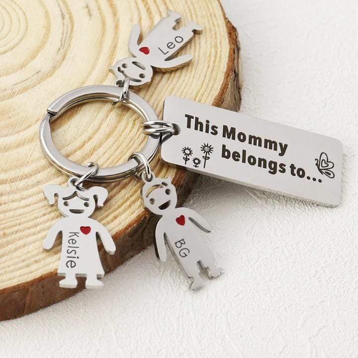 Drive Safely, Love you Keychain With Customized Family Kids Charm