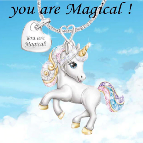 Adorable Unicorn Necklace-Shine Bright Like This Glistening Unicorn